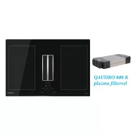   NODOR - NorCoock IS-N7220 BK indukciós főzőlap beépített elszívóval + plazma filter QUADRA 800 R