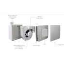 Centrifugális fürdőszobai ventilátor 80 mm AERAULIQA QXD-80