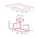 Nodor - Páraelszívó NorBreeze ISLA DEIMOS 1000 RF Hob to Hood