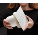 Üveg előlap hatású fürdőszobai ventilátor időzítővel fehér CATA E-100 MT