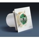 Üveg előlapos fürdőszobai ventilátor páraérzékelővel fehér CATA E-100 GTH