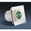 Üveg előlapos fürdőszobai ventilátor páraérzékelővel fehér E-120 GTH