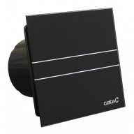   Üveg előlapos fürdőszobai ventilátor időzítővel fekete CATA E-120 GT BK