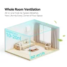 HOLTOP/AIRWOODS AV-TTW5-W egyhelyiséges hővisszanyerős szellőztető (2 db) automata zsaluval, WiFi csatlakozással, páraérzékelő szenzorral, pollenszűrővel