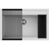   ELLECI - Mosogatótálca Best 130 Workstation Szett G68 Bianco - Kifutó termék!