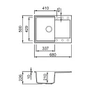 ELLECI - Mosogatótálca Easy 135 M79 Aluminium