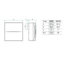 Centrifugális fürdőszobai ventilátor 100 mm páraérzékelővel AERAULIQA QX-100HT