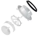 Szögletes fehér design légszelep Ø 125 mm - Blauberg VPD 125 C