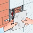 Csempézhető fém szervízajtó 250x300 mm