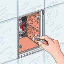Csempézhető fém szervízajtó 250x300 mm