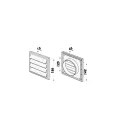 Gravitációs zsalus műanyag szellőzőrács 125 mm szürke GP 120 RF